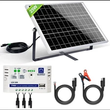 ECO-WORTHY 25 Watts 12V Off Grid Solar Battery Charger Kit: Waterproof Solar ...