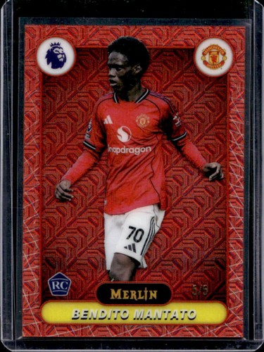 2026 Topps Merlin Premier League Bendito Mantato RC Red Mojo Refractor #/5 Man U