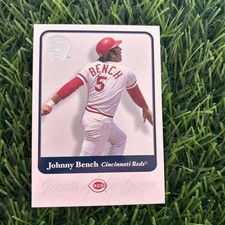 2001 Fleer Greats of the Game Johnny Bench #107 Cincinnati Reds Baseball A90
