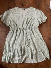 Shein Curve green floral plus size summer dress size 5XL