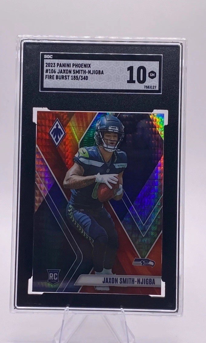 2023 Panini Phoenix - Rookies Jaxon Smith-Njigba #106 Fire Burst /340 (RC)