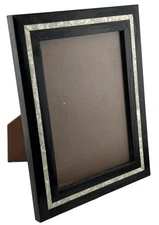 Natalini Handmade Picture Frame Black Lacquer Wood & Pearl Inlay 5x7” Italy