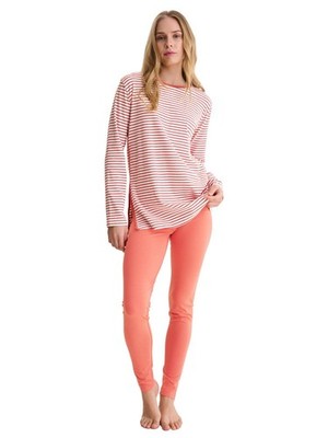 Lisca Damen Pyjama Set mit Leggings, Shirt langarm Gr. S-XL in zwei Farben