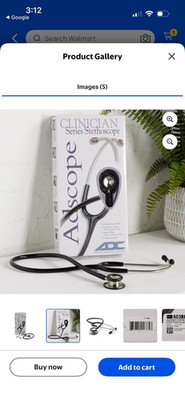 ADC Adscope 603 Clinician Dual Head Stethoscope Bell & Diaphragm