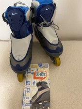 Vintage adjustable nike blue/gray rollerblades size 4-7