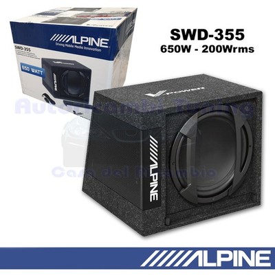 ALPINE SWD-355 Subwoofer Amplified Bass Reflex IN Cash By 32 CM (15'') 650W