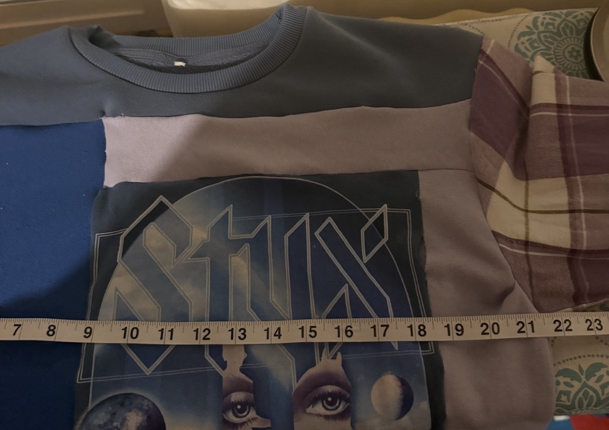 Patchwork Upcycle Reworked Oversize Styx Sweater … - image 3