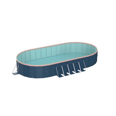 PVC Folding Pool 3.65m x 3.23ft x 0.65ft, Outdoor Patio Garden