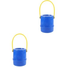 Car Headrest Umbrella Holder Blue Plastic Foldable Bucket for Storage