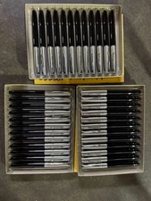 Lot of 36 Black Parker Pens Vintage New in Trays READ! Very Rare HTF