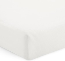 Evolur Buybuy Baby 1 Piece Full Crib Solid Fitted Sheet, White, 52x28x10 in