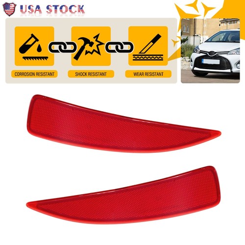 Rear Bumper Reflector Lights For 2020-2022 Tesla Model Y – Left & Right, Red ABS