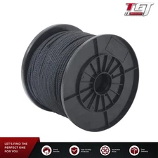 3/16 Inch 500-Feet Hollow Braid Polypro Rope Black, Tensile Strength-750 Pounds