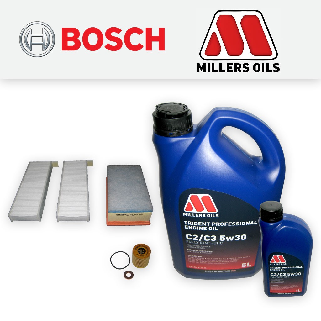 SERVICE KIT for PEUGEOT 3008 2.0 HDI OIL AIR CABIN FILTER +OIL (2009-2016)
