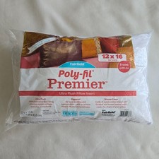 Poly Fil Premier Pillow Form Insert 12x16 Inches Zippered Case Rectangle New
