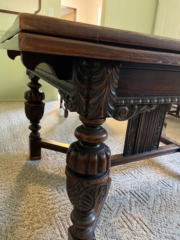 Juego de comedor antiguo - 9 piezas Foto 2 de 4