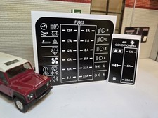 Land Rover Defender Later 90 110 Decal Label MTC5227 Fuse Box Information A/C V8