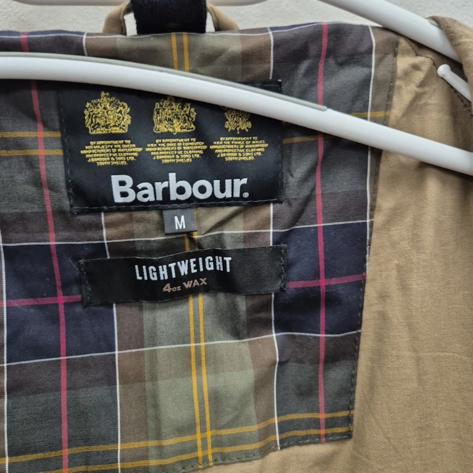 Abrigo Chaqueta Barbour Bedale Capucha 4oz Cera Impermeable Oliva Ligero Talla Mediana Foto 4 de 4