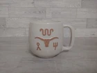 FRANKOMA Pottery White Cattle Brands King Ranch Western Longhorn COFFEE MUG Soup