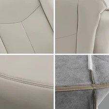 Leather Driver & Passenger Bottom & Top Seat Cover For Chevy Tahoe GMC Yukon 03