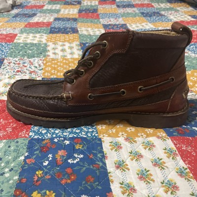 Vintage LL Bean Allagash Chukka Boots Mens Sz 10.5 EE Brown Bison Leather 244479 LLBean Allagash Bison Leather Chukka Boots 244479 Men Sz 7  main image 4