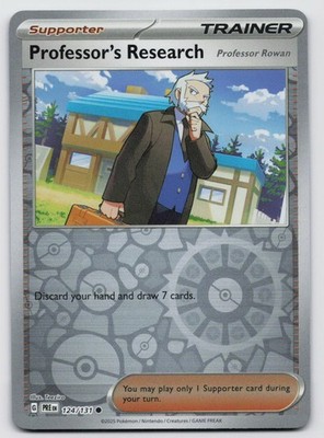 Professor's Research 124/131 Prismatic Evolutions Pokemon Reverse Holo NM