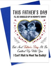 First Fathers Day Card for New Dad - Happy 1st Father's Day Card from Bump
