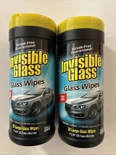 Invisible Glass Premium Glass Cleaning Wipes, 28 Count 2 PK Tint Safe 7”x12”