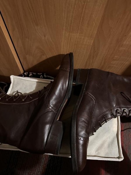 Women Bally Boots Brown Leather 40.5