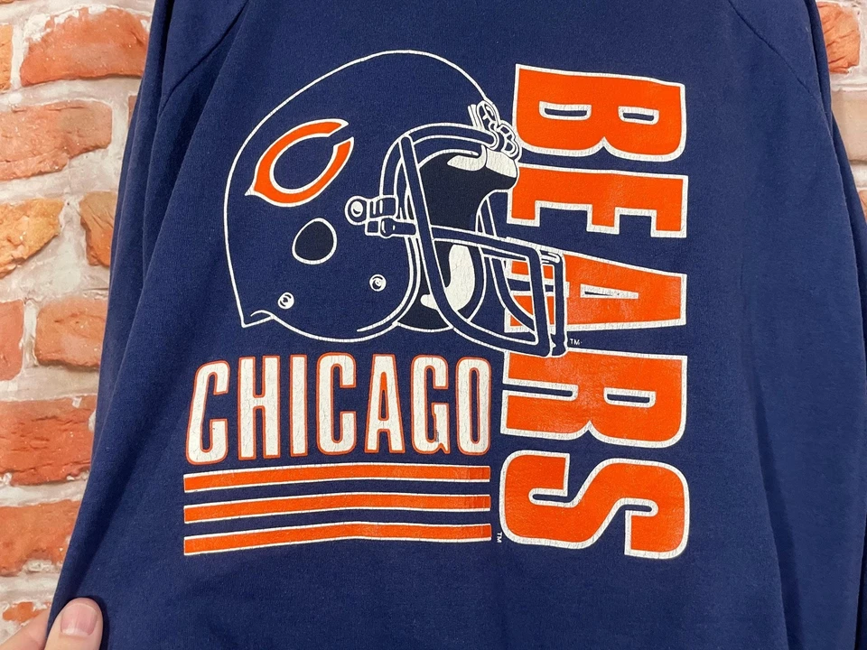 vintage 80s Chicago Bears raglan sweatshirt - sz 2XL/3XL - 1980s crewneck - Image 3 of 4