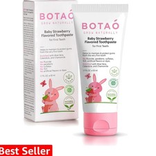 Fluoride Free Baby Toothpaste  Strawberry Flavored - Organic Training Natura...