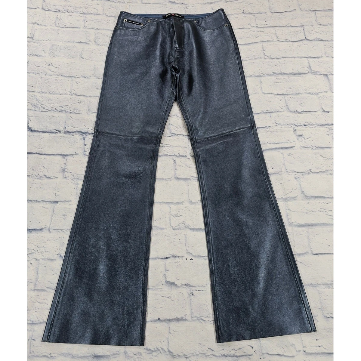 Blue Leather Pants for Women for sale | eBay