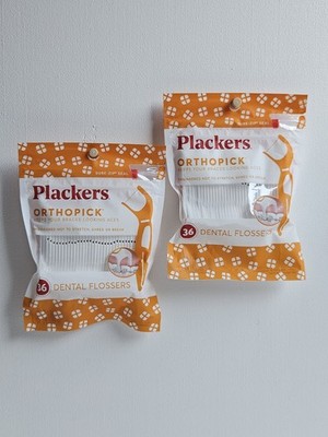 Floss Sticks For Braces 36 Count Pack of 2 Shred Resistant Plackers