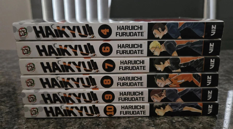 HAIKYU!! ENGLISH Lot Volumes 4, 6-10 Haruichi Furudate Volleyball Sports Manga - Image 3 of 4