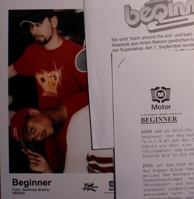 Beginner Original Fullcolour Promo Publishing Photo / Press-Kit + 4page A4