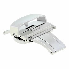 18MM DEPLOYMENT BUTTERFLY WATCH BAND CLASP FOR OMEGA SEAMASTER WATCH STRAP SHINY