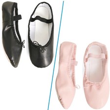 JUSTICE Girl's 9, 10, 12, 13 -or- 1 BALLET / DANCE SHOES Pink -or- Black New