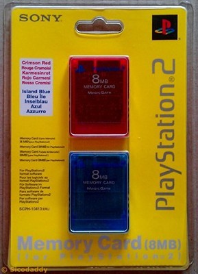 PS2 Original Memorycard / Speicherkarte 8 MB Twin Pack Sony] mit OVP Top Zustand