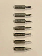 PICQUIC - Teeny Turner Replacement Bits - 7 Mini Bits - 3/16" hex - 1" long