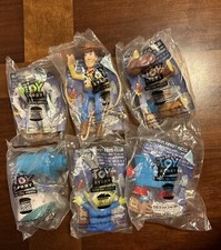 Vintage 1996 Disney Toy Story Toy Set Burger King 6 out of 8 - NIP Buzz Woody
