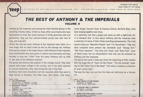 Little Anthony & The Imperials – Best Of Little Anthony & The Imperials LP - Picture 11 of 24