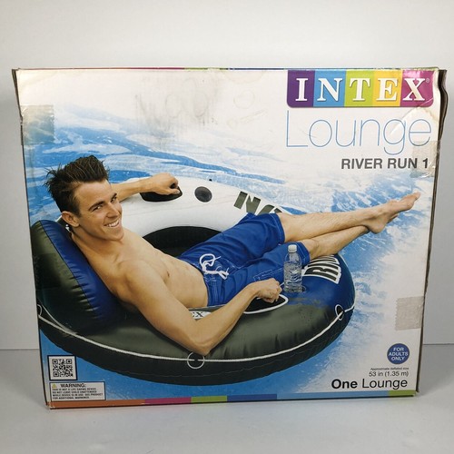 INTEX 58825EP River Run 1 Inflatable Floating Lounge: 1 Pack, Blue