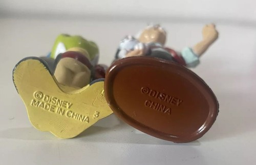 Disney's Pinocchio Geppetto With Figaro & Jimmi Cricket Vintage 3" - Picture 5 of 7
