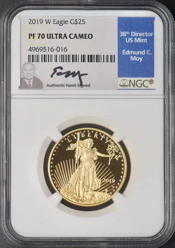 2019-W $25 American Gold Eagle - NGC PF70 Ultra Cameo - Moy Signed - ✪COINGIANTS