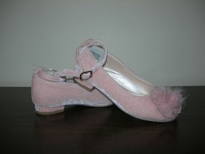 dusky pink flower girl shoes