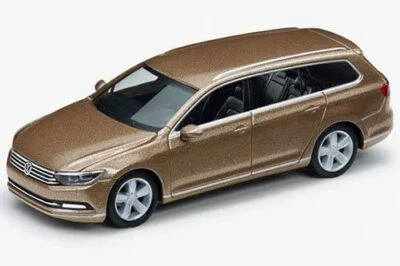 VW Passat Estate Model Car 1:87 Scale Diecast Sweet Date Gold Metallic GENUINE