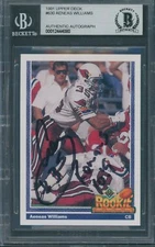 1991 Upper Deck #630 Aeneas Williams Beckett Authentic Autograph Signed *4080