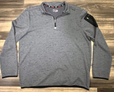 Fila Sweatshirt Mens Pullover Quarter Zip Grey Long Sleeve