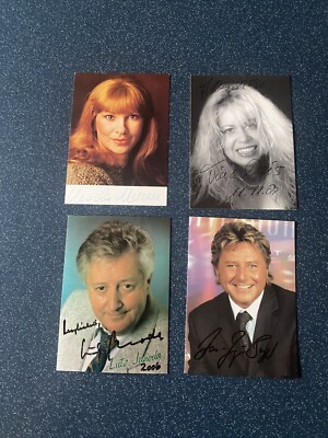 4 Autogrammkarten Ursela Monn, Christina Dais, Lutz Jahoda, H.J. Beyer  signiert