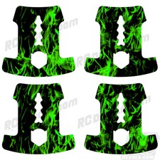 Wrap/Skin For DJI Inspire 1 Battery Wraps 4 Batteries  Green Flames
